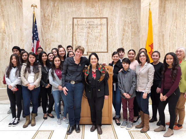 Monte del Sol humnaities students with Delores Huerta